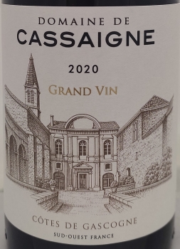 Domaine de Cassaigne 2020 Grand Vin Côtes de Gascogne, Rotwein, trocken, 0,75l